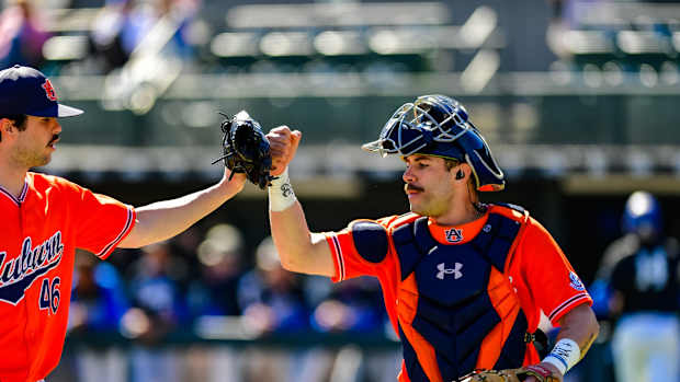 Auburn baseball's Jake Wyandt vs Middle Tennessee.